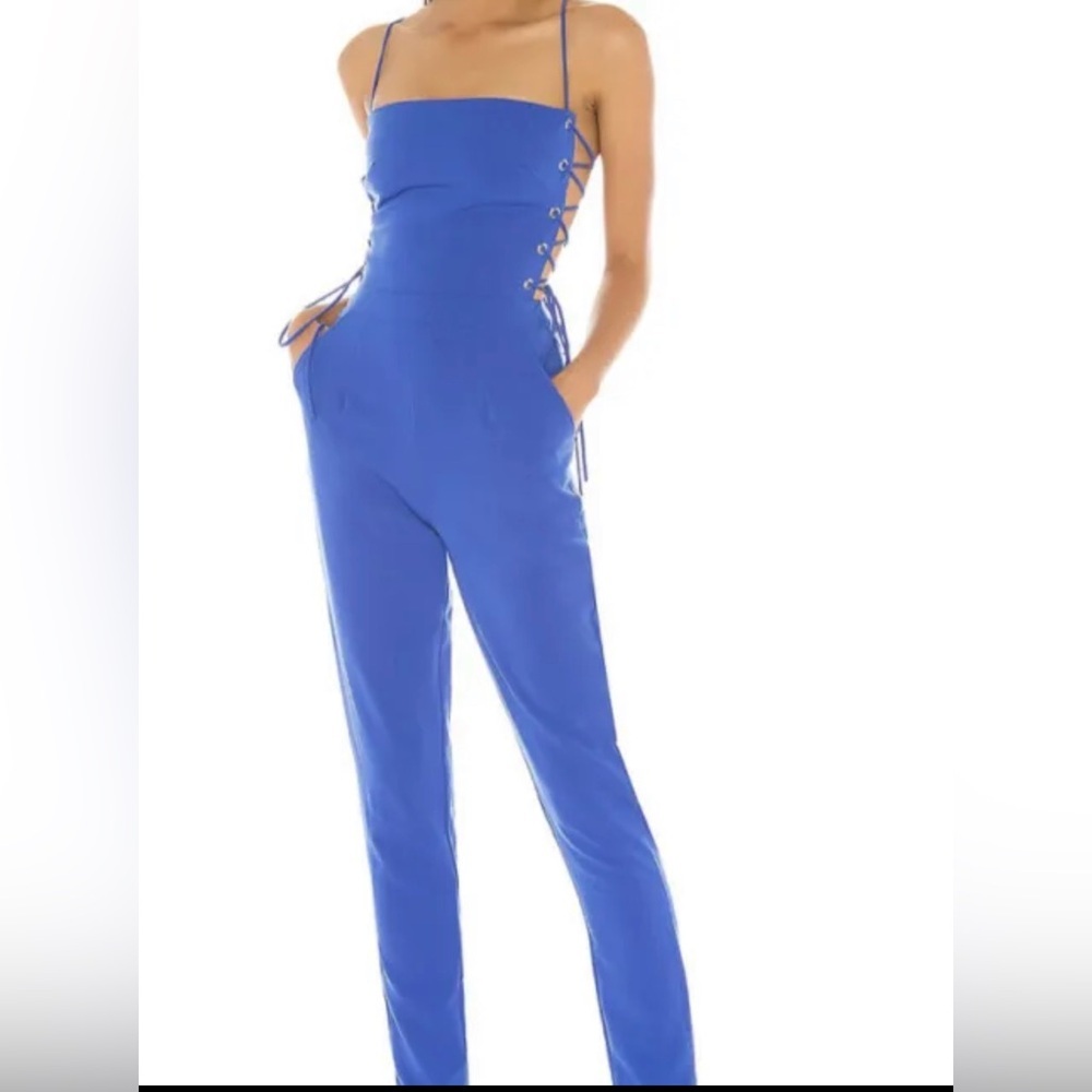 NTW SUPERDOWN Kathleen Cobalt Blue Jumpsuit Sz XXS